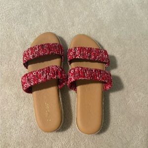 Red Platform Sandals